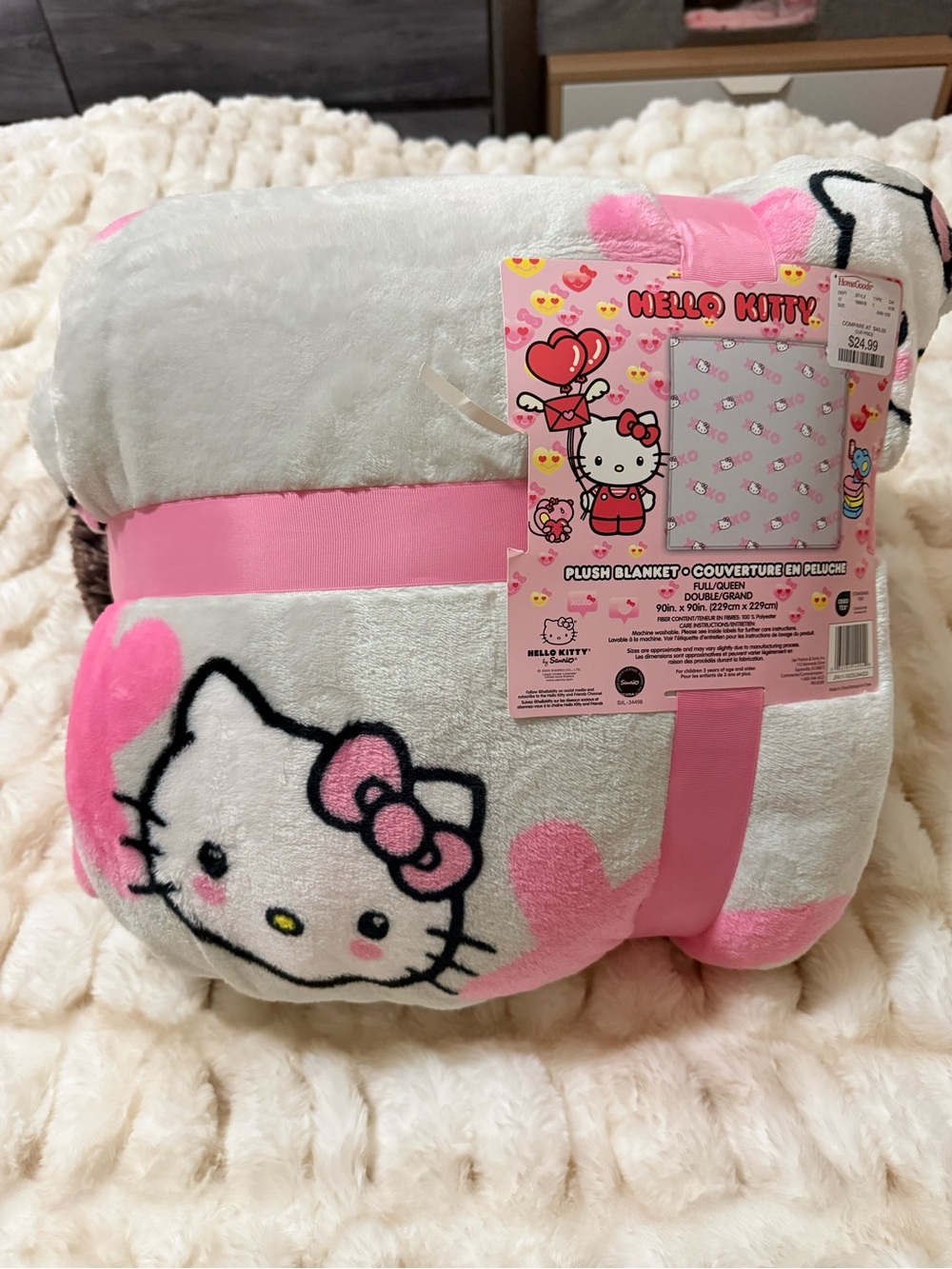Hello Kitty Full/Queen Blanket